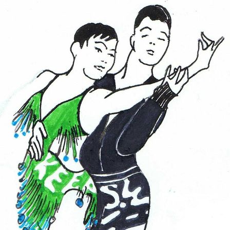 Bild enthält, Person, Dancing, Face, Head, Hula, Toy, Art