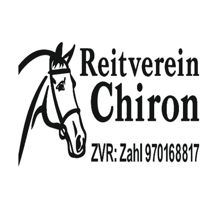 Ein Logo mit dem Kopf eines Pferdes, dem Text 'Reitverein Chiron' und der Bankverbindung 'ZVR: Zahl 970168817'.