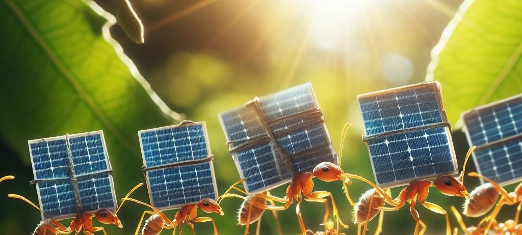 Bild enthält, Electrical Device, Solar Panels, Outdoors, Animal, Insect, Invertebrate