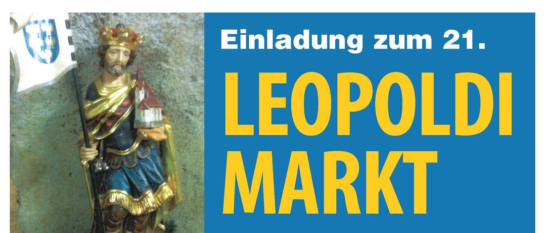 Plakat für die Eröffnung des Leopoldi-Marktes am 14.11.2025 um 15 Uhr. Ehrenschutz durch Bürgermeister Josef Ramharter, Segnung durch Diakon Josef Trinko. Kellergewölbe des Schlosses in Waidhofen an der Thaya. Helfen Sie uns zu helfen! Öffnungszeiten: 14.11.2025, 15-19 Uhr und 15.11.2025, 13-19 Uhr.