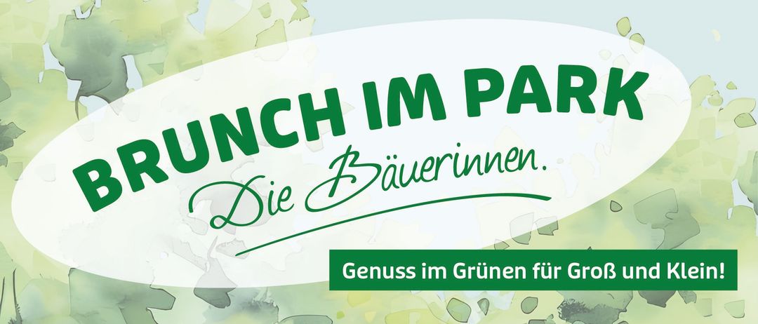 Plakat für den Brunch der Bauerinnen. Datum: Samstag, 20. Juni 2026. Zeit: 9:00 - 13:00 Uhr. Ort: Stadtpark Waidhofen/Thaya. Besonderer Höhepunkt: Picknickboxen mit regionalen Spezialitäten. Scannen Sie den QR-Code für weitere Informationen.