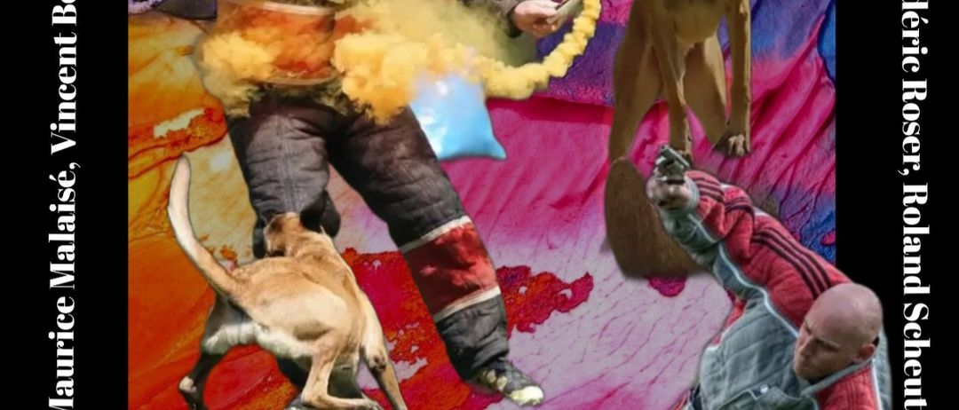 Bild enthält, Advertisement, Poster, Person, Dog, Mammal, Pet, Face, Head, Clothing, Pants