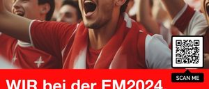 Bild enthält, Head, Person, Face, Happy, Advertisement, QR Code, Poster, Adult, Male, Man