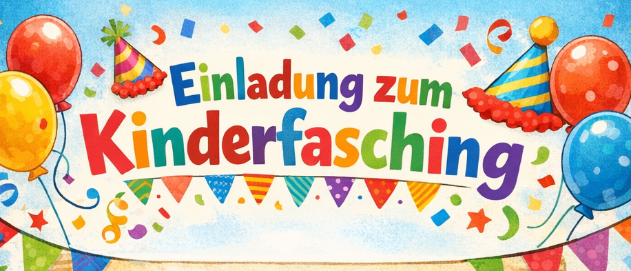 Am Dienstag, 17. Februar steigt eine kunterbunte Faschingsparty, und du bist herzlich eingeladen! Um 10 Uhr gibt es Musik & Tanz, Spiele & Spaß, Krapfen & Überraschungen. Komm bitte verkleidet - je bunter, desto besser!