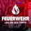 Das Bild zeigt ein Logo für eine Feuerwehr, mit einem Feuerwehrauto im Hintergrund. Das Logo lautet 'FEUERWEHR LAA AN DER THAY', und das Feuerwehrauto ist rot.