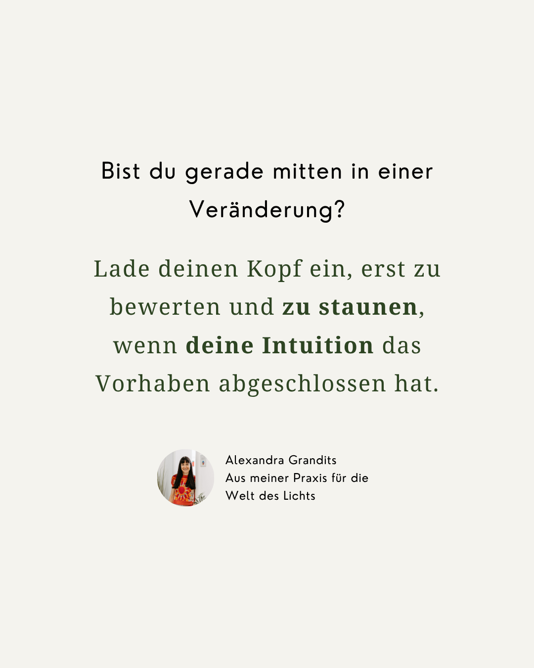 Freundlich und bestimmt dem Kopf Grenzen setzen.
