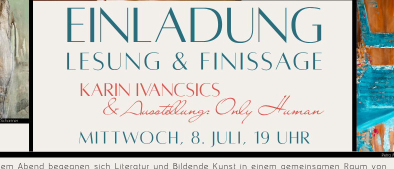 An diesem Abend treffen Literatur und bildende Kunst in einem gemeinsamen Raum von Erinnerung, Reflexion und Landschaften aufeinander. Die burgenländische Autorin Karin Ivancic stellt im Rahmen der Lesung ihren Essayband 'Aus einem Strich die Landschaft' vor, ein vielschichtiges Bild des Burgenlandes - zwischen Herkünften, geschichtlichen Zeichnungen und persönlichen Grenzerfahrungen. Die Ausstellung 'Only Human' von Petra Mörth und Gabriele Scharmer ist ebenfalls zu sehen.