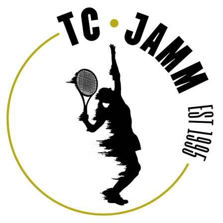 Bild enthält, Stencil, Tennis Ball, Adult, Male, Man, Person, Badminton, Logo, Tennis Racket, Silhouette