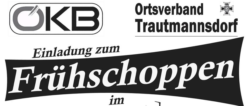 Plakat für Fasching-Veranstaltung in Trautmannsdorf am Sonntag, 15. Februar, Beginn um 09:30. Es gibt Essen, Getränke und Koglmusi.