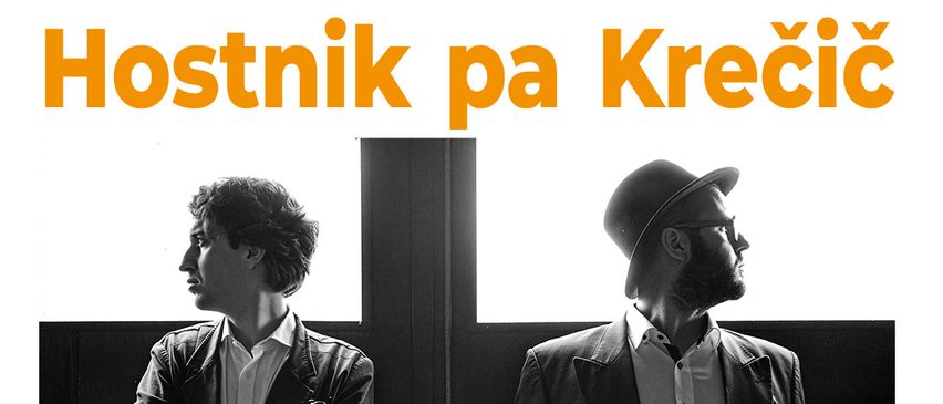 Kuroski-Werbeplakat für ein Musikereignis. Es zeigt ein Foto einer Person mit Klavier und Geige. Das Ereignis findet am 29. Mai 2026 um 19:30 in Bistrica statt.