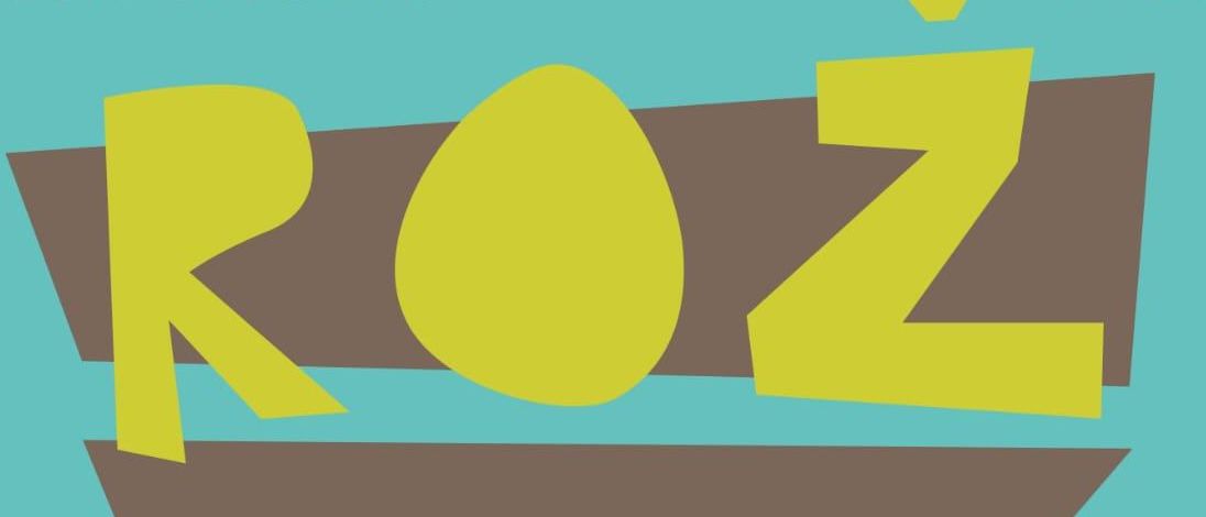 Ein Werbeplakat für das Roz Festa-Event mit den Künstlern Drea Tavaharas, Farovž Plarrhof, Patchwork/Murat und Sentjakob v R./Evan Parks/Tesna.