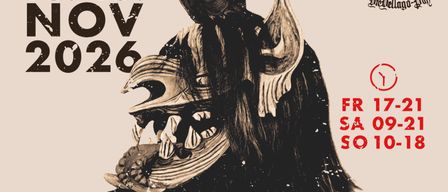 Plakat für ein Festival mit Krampus und Perchta, mit einem Datumsbereich vom 13. bis 15. November 2026. Das Plakat zeigt eine bedrohliche gehörnte Kreatur und ein Logo.