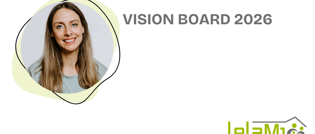 Eine lächelnde Frau auf weißem Hintergrund mit dem Text 'VISION BOARD 20'. Unten befindet sich ein Logo mit 'DR. JAKOB ROSENFELD'.