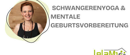 Image shows a smiling woman with text reading 'Schwangeren Mentale Geburtsvorbereitung' and logo 'le Dr. Jakob Rosenfeld'.