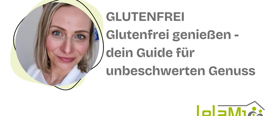 Ein Bild zeigt eine lächelnde Frau mit dem Text 'Glutenfrei genieße dein Guide für unbeschwerten C'. Unten steht ein Logo mit dem Namen Dr. Jakob Rosenfeld.