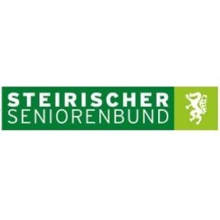 Das Logo des Steirischen Seniorenbundes mit einem grünen Löwen und dem Namen der Organisation in fetten weißen Buchstaben.