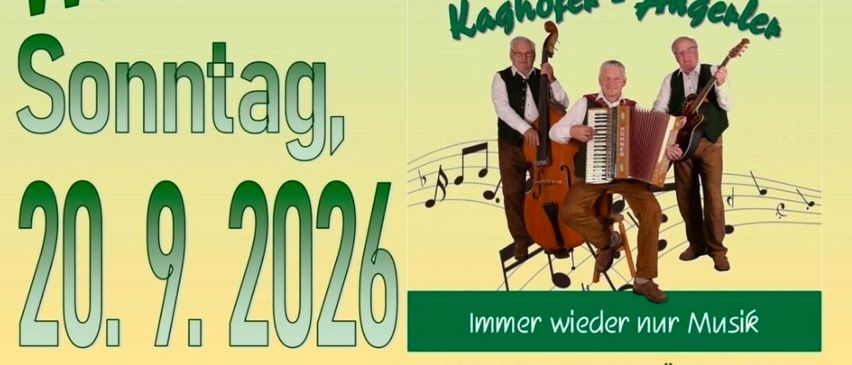 Plakat für eine Weinverkostungsveranstaltung mit einem Trio von Musikern, die Instrumente spielen. Die Veranstaltung ist für Sonntag, den 20. September 2026, um 22:30 Uhr geplant. Das Plakat enthält Details zu Weinverkostungen, Bier und kulinarischen Köstlichkeiten.