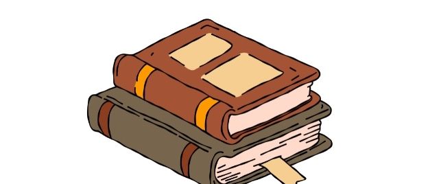 Eine Sammlung von Symbolen, darunter ein Kalender, ein Regelbuch, ein Stapel Bücher, eine Handschüttel und eine traurige Figur mit einem Herz.