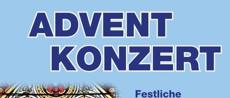Plakat für ein festliches Barockmusik-Konzert am 7. Dezember 2025, mit einem Engel und Maria im Buntglasfenster.