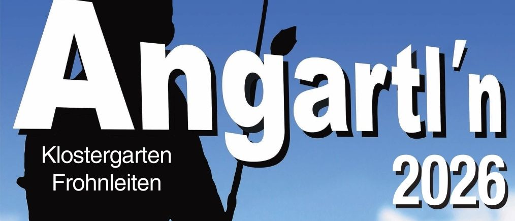 Plakat für das Angartlin' 2026-Event. Termine: 16. und 17. Mai. Zeiten: 9-18 und 9:30-17. Der Eintritt ist freiwillig.
