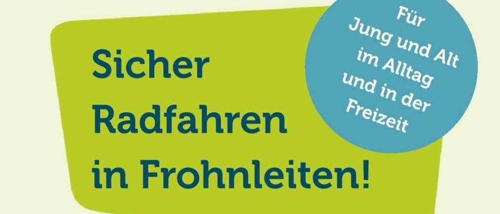 Plakat für ein Indoor-Radfahren-Treffen in Frohnleiten, Österreich. Veranstaltung für sicheres Radfahren für alle Altersgruppen in der Freizeit. Geplant für den 21. Mai 2026 um 19:00 Uhr. QR-Code für weitere Informationen.