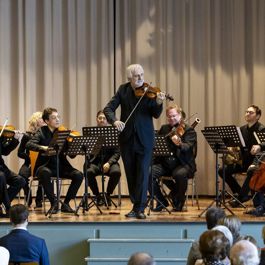 Bild enthält, Group Performance, Person, Music Band, Musician, Violin, Adult, Male, Man, Indoors, Glasses