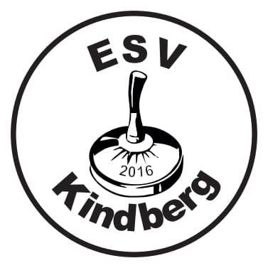 Schwarz-weißes Logo für ESV Kindberg 2016, mit einem Drehmechanismus im Zentrum, auf dem das Jahr 2016 steht.