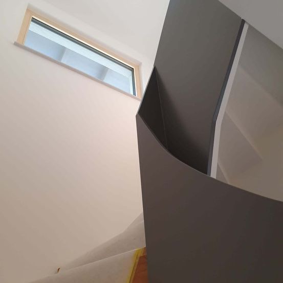 Architecture, Building, House, Housing, Staircase, Window, Skylight, Indoors, Interior Design