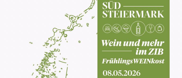 Plakat für eine Weinverkostung am 8. Mai 2026 in St. Nikolai. Mit grünem Hintergrund, Weinflaschen und Logos. Der Eintritt ist frei.