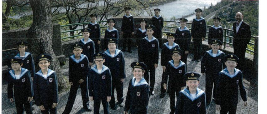 Plakat für einen Chorkonzert in Grafenschachen, mit einer Gruppe junger Chormitglieder in Uniformen, dem Text 'Sangerknaben Pfarrkirche Grafenschachen' und dem Datum '13. September 2025'. Das erste Konzert ist um 16:00 Uhr.