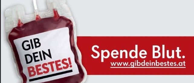 Plakat für Blutspende-Veranstaltung am Donnerstag, 27. November 2025, von 15:30 bis 20:00 Uhr an der Rotkreuz-Ortsstelle Friesach, Neumarkter Str. 60.
