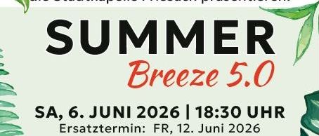 Plakat für das Summer Breeze 5.0-Event. Zeigt zwei Bands, Laustoak und Strange Brew & Triops. Datum und Veranstaltungsort angegeben.
