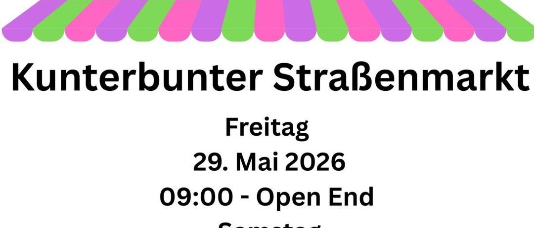 Plakat für eine Veranstaltung. Die Veranstaltung findet am Freitag, 29. Mai 2026, von 09:00 bis offen. Am Samstag, 30. Mai 2026, ist sie von 09:00 bis 14:00 Uhr. Ort: Bahnhofstraße Innenstadt, 9360 Friesach. Kontaktieren Sie Karo unter +43 677 611 660 11 für interessierte Ständer.