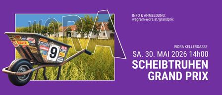 Ein Plakat, das ein ländliches Ereignis am Samstag, 30., bewirbt. Es zeigt eine ländliche Landschaft mit einem Haus, einem Baum und einem Gießkannen mit Aufklebern. Der Text ist in Deutsch.