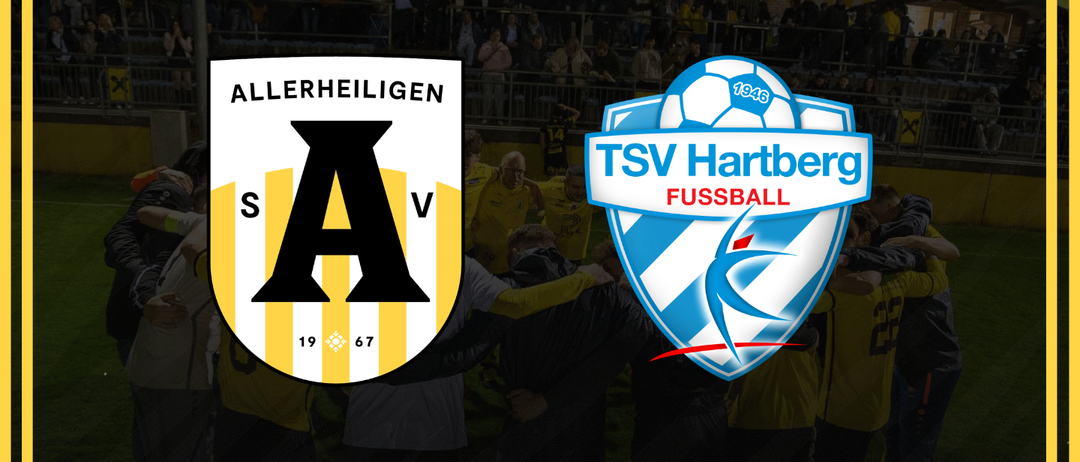 Fußballspiel-Plakat mit Teamlogos von ASV und TSV Hartberg. Der Text lautet 17. Runde | Landesliga ASV gegen Schladming.