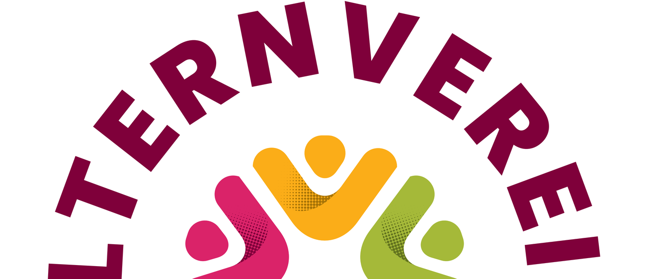 Das Logo des Elternvereins Nickelsdorf zeigt die Worte 'Elternverein Nickelsdorf' in einem Kreis, umgeben von farbenfrohen Figuren.