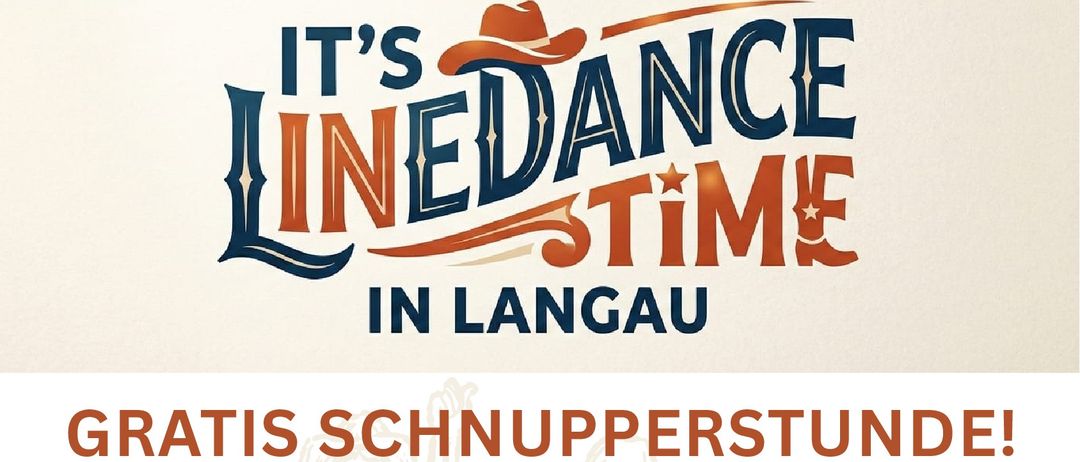 Klassisches Linedance-Event in Langau. Kein Partner nötig, für alle Altersgruppen geeignet. Komm vorbei und tanze mit anderen in lockerer Atmosphäre.