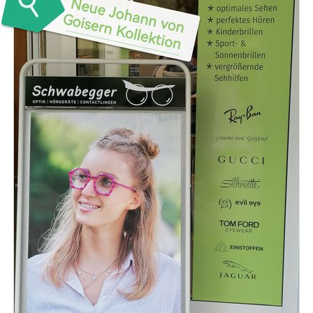 Bild enthält, Advertisement, Poster, Accessories, Glasses, Person, Adult, Female, Woman, Necklace