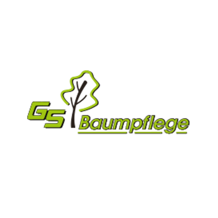 Logo für GS Baumpflege mit einem Baum und den Worten Baumpflege in Grün auf weißem Hintergrund.
