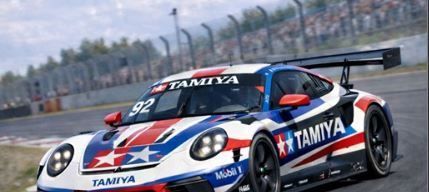 Werbung für das Tamiya Eurocup Austria Event. Ein Rennwagen auf der Rennstrecke, mit der Nummer 92. Das Datum der Veranstaltung ist der 18./19. Juli 2026.