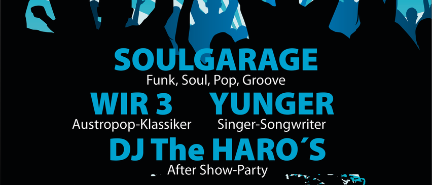 Sommer Open Air Event mit SoulGarage: Funk, Soul, Pop und Groove. Wir 3, Austropop-Klassiker, und Younger, Sänger und Songwriter, treten auf. DJ The Haro's veranstaltet eine After-Show-Party. Datum: 23. August 2025. Zeit: 17:00 Uhr. Ort: Klein-Mariazelle. Gratis Taxi bis 14km.