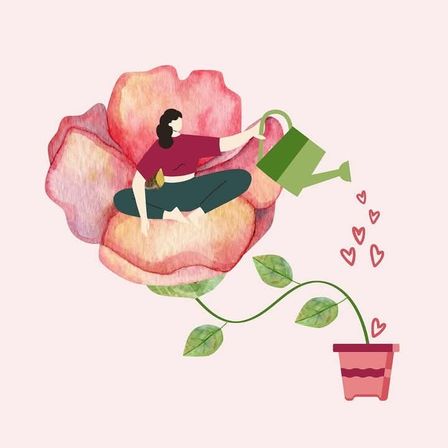 Bild enthält, Flower, Plant, Rose, Art, Person, Petal, Leaf, Graphics, Reading, Drawing