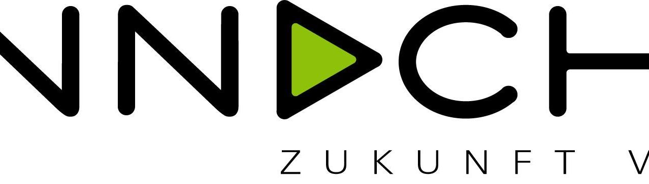 Das Logo für 'NC ZUKUN' zeigt die Buchstaben 'NC' in fetter schwarzer Schrift mit einem grünen Dreieck, das rechts unter 'N' zeigt. Darunter steht 'ZUKUN' in kleinerer schwarzer Schrift geschrieben.