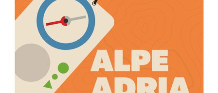 Plakat für die Alpe-Adria Cup 2026 Veranstaltung, zeigt einen Kompass, Termine vom 12. bis 14. Juni und Orte Staffel, Lang und Mittel. Offen für alle.