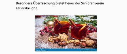 Herzliche Einladung zu unserer Adventsstimmung im Pfarrstadl Feuersbrunn, Kirchengasse 14. Am 6. Dezember 2025 kommt der Nikolaus, von 17 bis 21 Uhr, und wird für jedes Kind eine Überraschung haben.