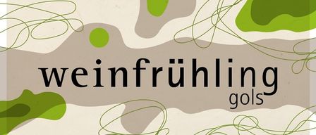 Ein Bild mit einem beigefarbenen und grünen abstrakten Muster. Das Wort 'weinfrauhling' ist in fetten schwarzen Buchstaben über 'gols' geschrieben. Das Muster ähnelt organischen Formen und Linien.