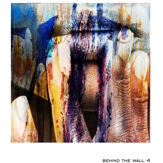 Ein abstraktes Kunstwerk zeigt das Gesicht eines Elefanten in lebendigen Farben. Das Gemälde zeigt blaue, rote und gelbe Farbtöne und schafft einen dynamischen und strukturierten Look. Das Bild vermittelt ein Gefühl von Bewegung und Emotion.