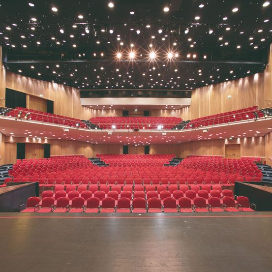 Bild enthält, Auditorium, Hall, Indoors, Theater, People, Person, Architecture, Building, Stage, Classroom