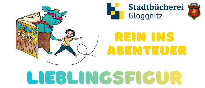 Plakat mit Micky Maus und Goofy mit Anweisungen zur Erstellung einer Superhelden-Figur. Sammeln Sie eine Postkarte aus der Stadtbücherei und sammeln Sie Briefmarken für einen Stempelpass.
