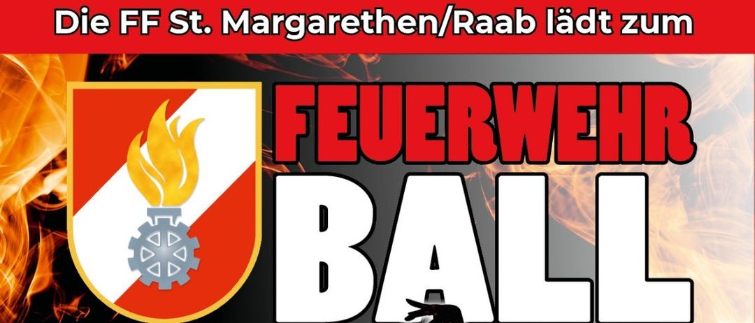 Plakat für den Neujahrsball am 24. Jänner 2026 in der Huellaandhalle St. Margarethen. Beginn um 19:00 Uhr, Poloniase um 20:30 Uhr. Der Eintritt beträgt €7,50.
